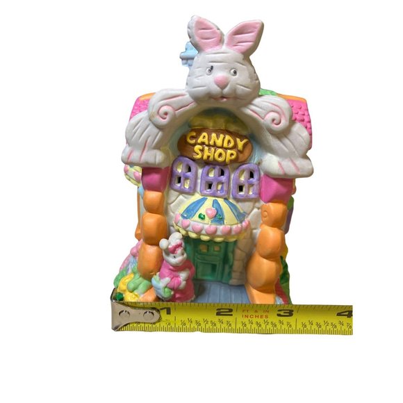 Easter Bunny Rabbit Village Candy Shop Ceramic Decor - Picture 8 of 8